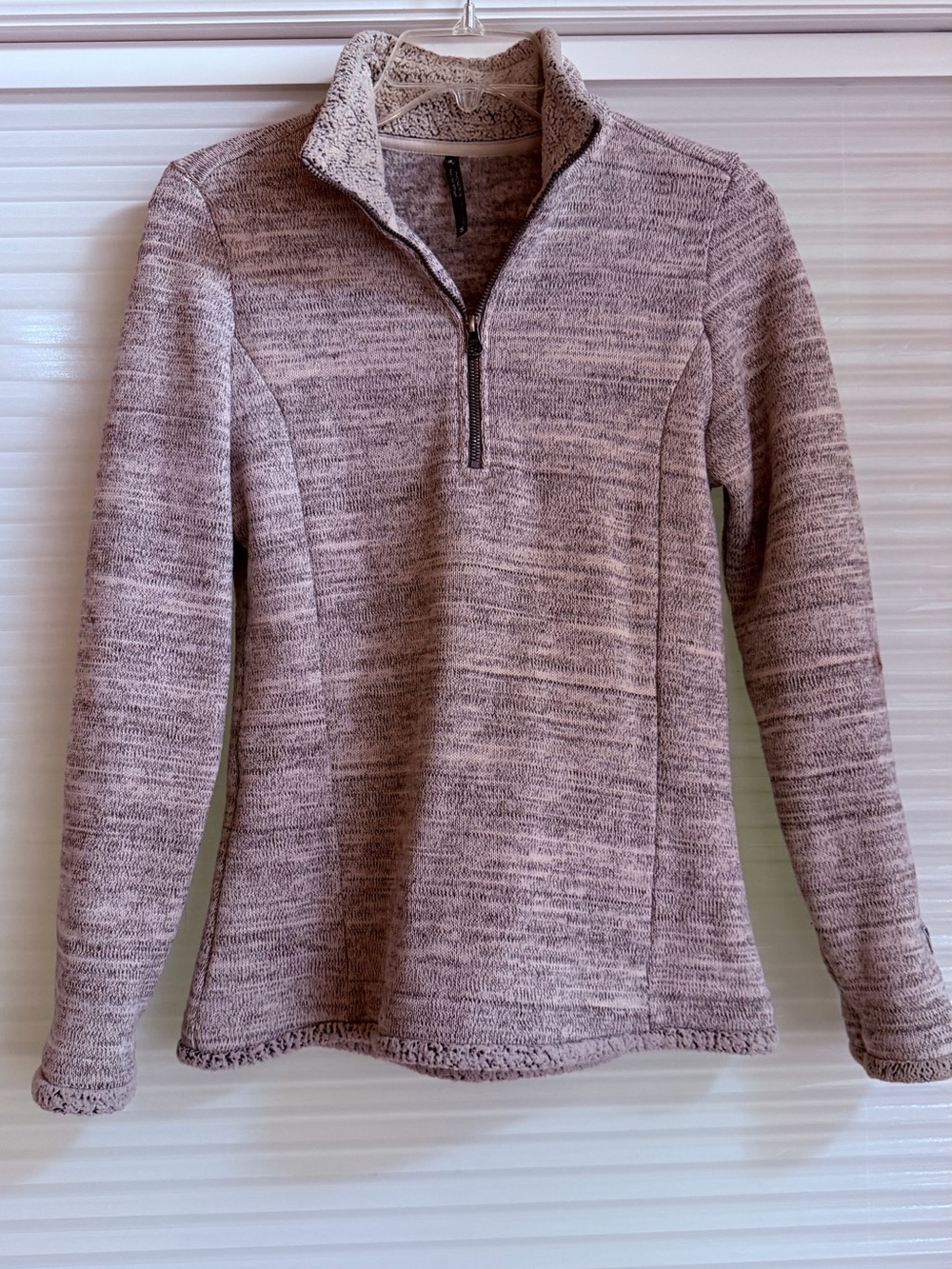 Kuhl Women’s Heathered Grey Quarter-Zip Sweater